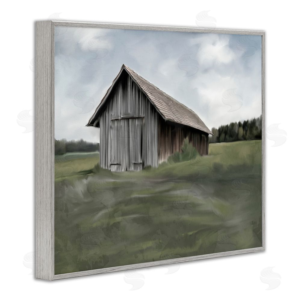 Kim Allen Farm's Back Pasture Gray Framed Giclee Wall Art Print