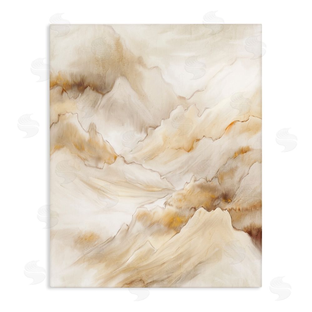 Kim Allen Neutral Land Flow Stretched Canvas Wall Art Print