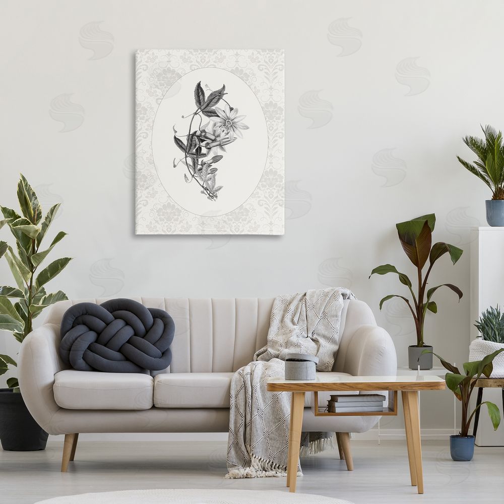 CAD Designs Vintage Botanical & Lace Stretched Canvas Wall Art in Room