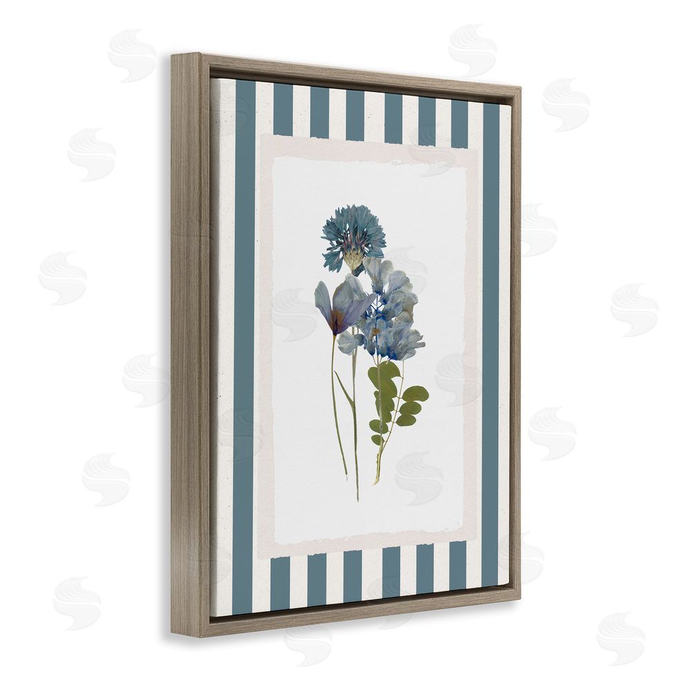 Val Rhodes Summer Memory Flowers Brown Floating Frame Canvas Wall Art Print
