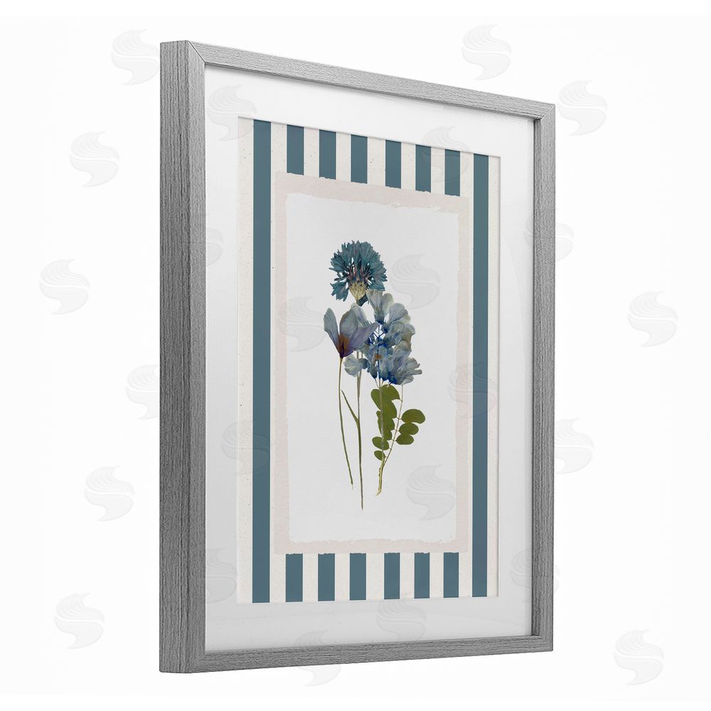 Val Rhodes Summer Memory Flowers Gray Framed Print Under Glass Wall Art