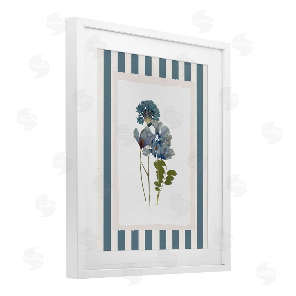 Val Rhodes Summer Memory Flowers White Framed Print Under Glass Wall Art