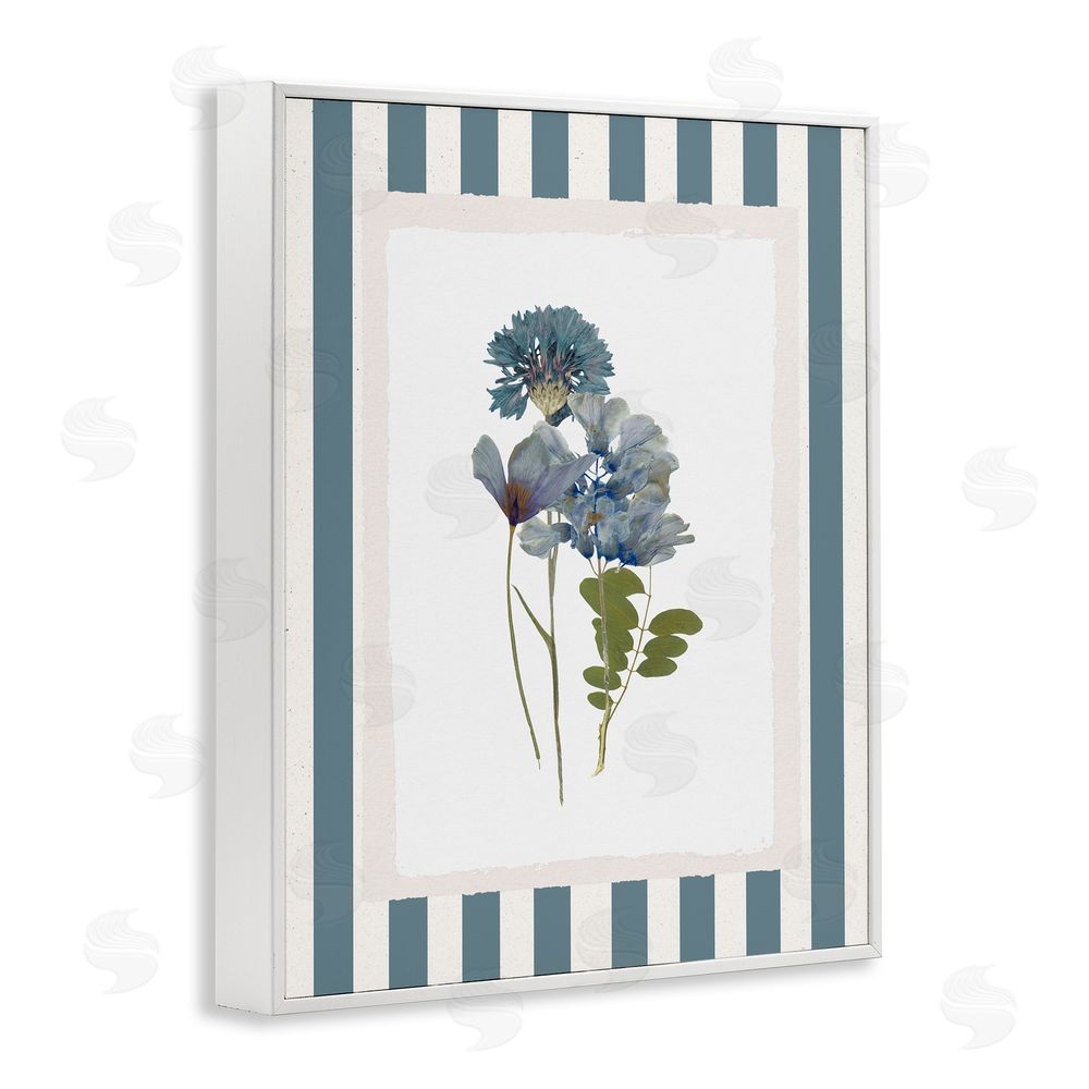 Val Rhodes Summer Memory Flowers White Framed Giclee Wall Art Print