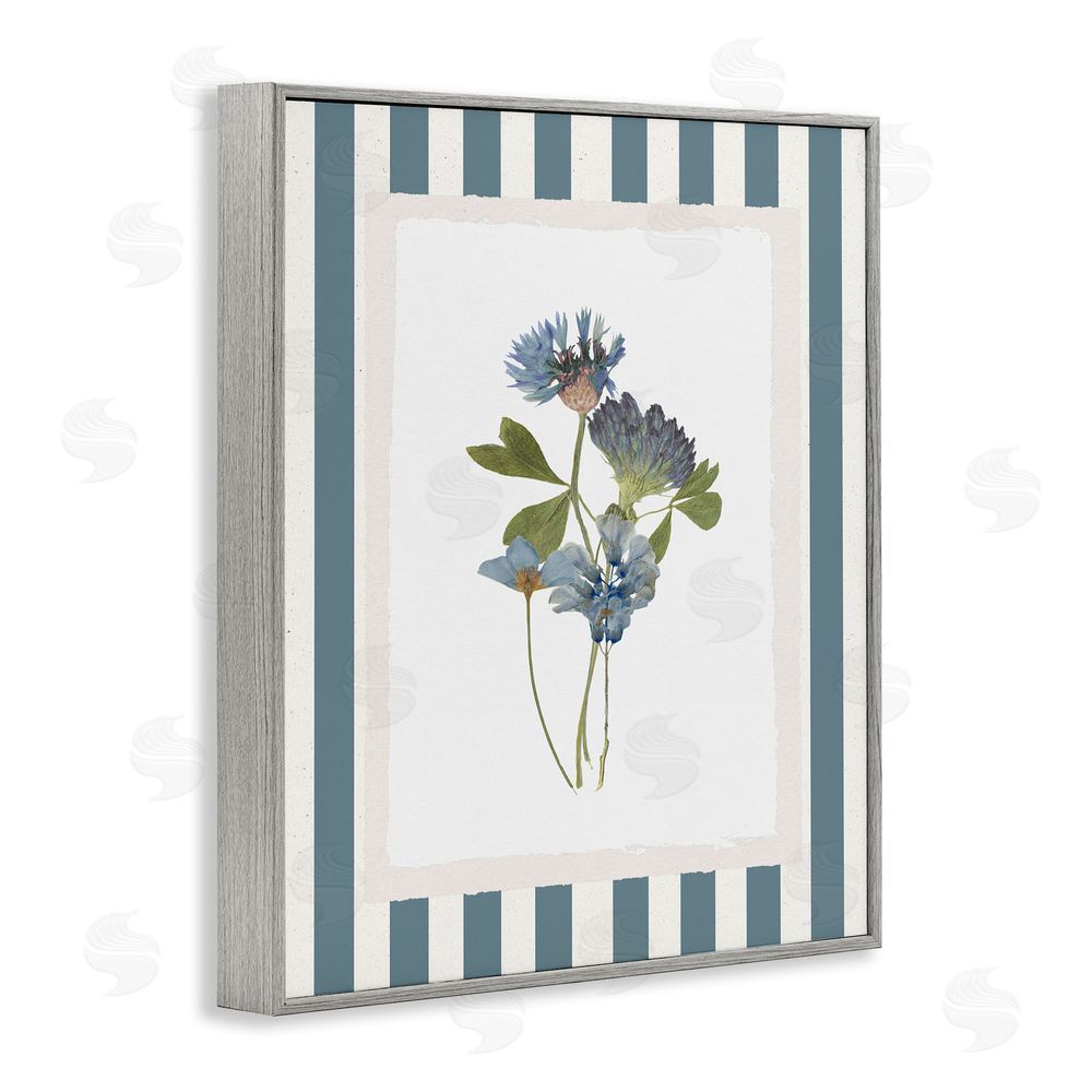 Val Rhodes Summer Memories Flowers Gray Framed Giclee Wall Art Print