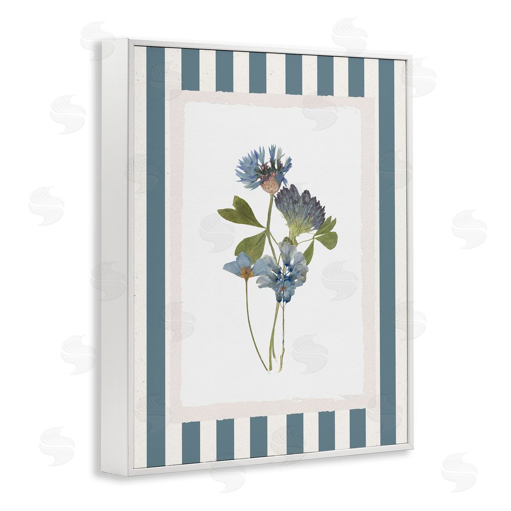 Val Rhodes Summer Memories Flowers White Framed Giclee Wall Art Print