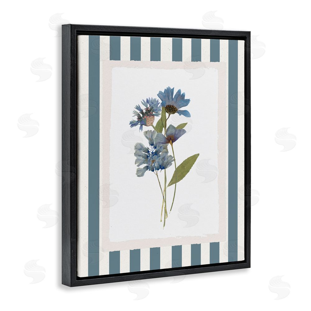 Val Rhodes Summer Memories Florals Black Floating Frame Canvas Wall Art Print