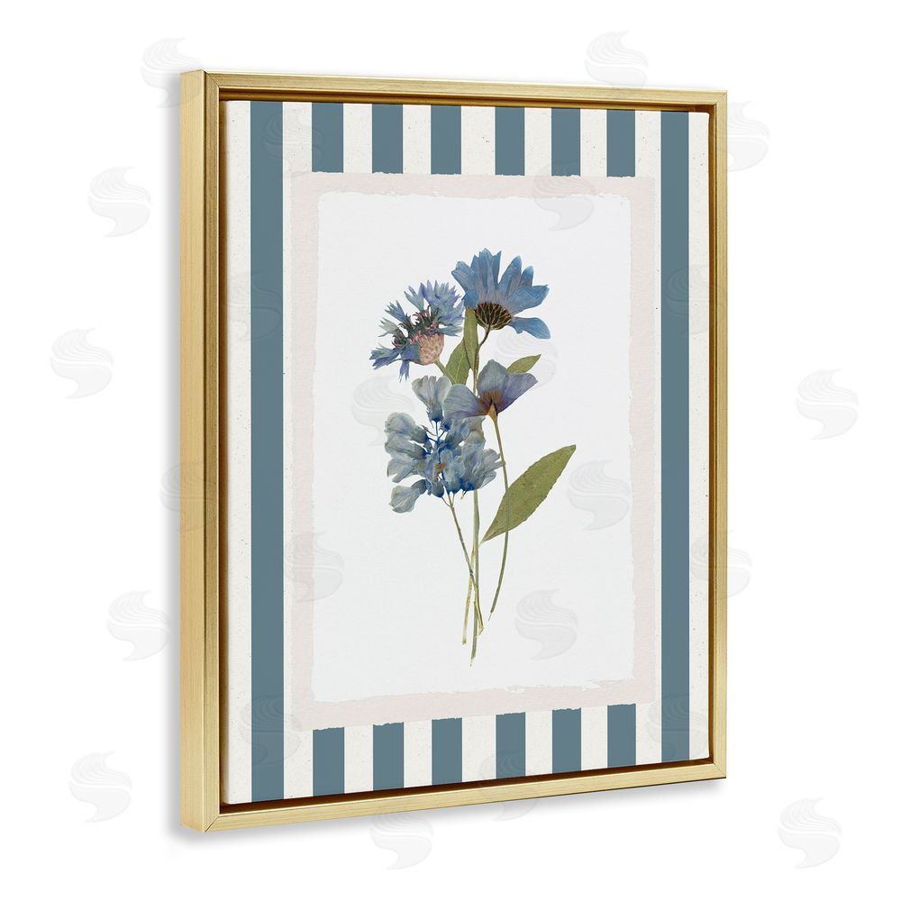 Val Rhodes Summer Memories Florals Gold Floating Frame Canvas Wall Art Print