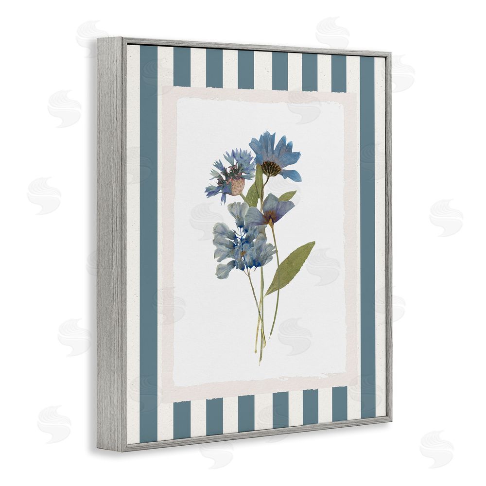 Val Rhodes Summer Memories Florals Gray Framed Giclee Wall Art Print