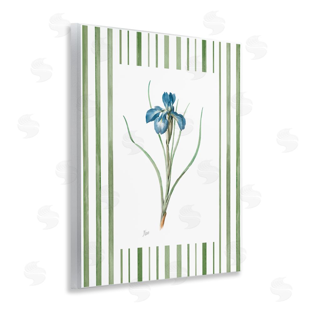 Nan Spring Iris And Stripes Wall Plaque Art Print
