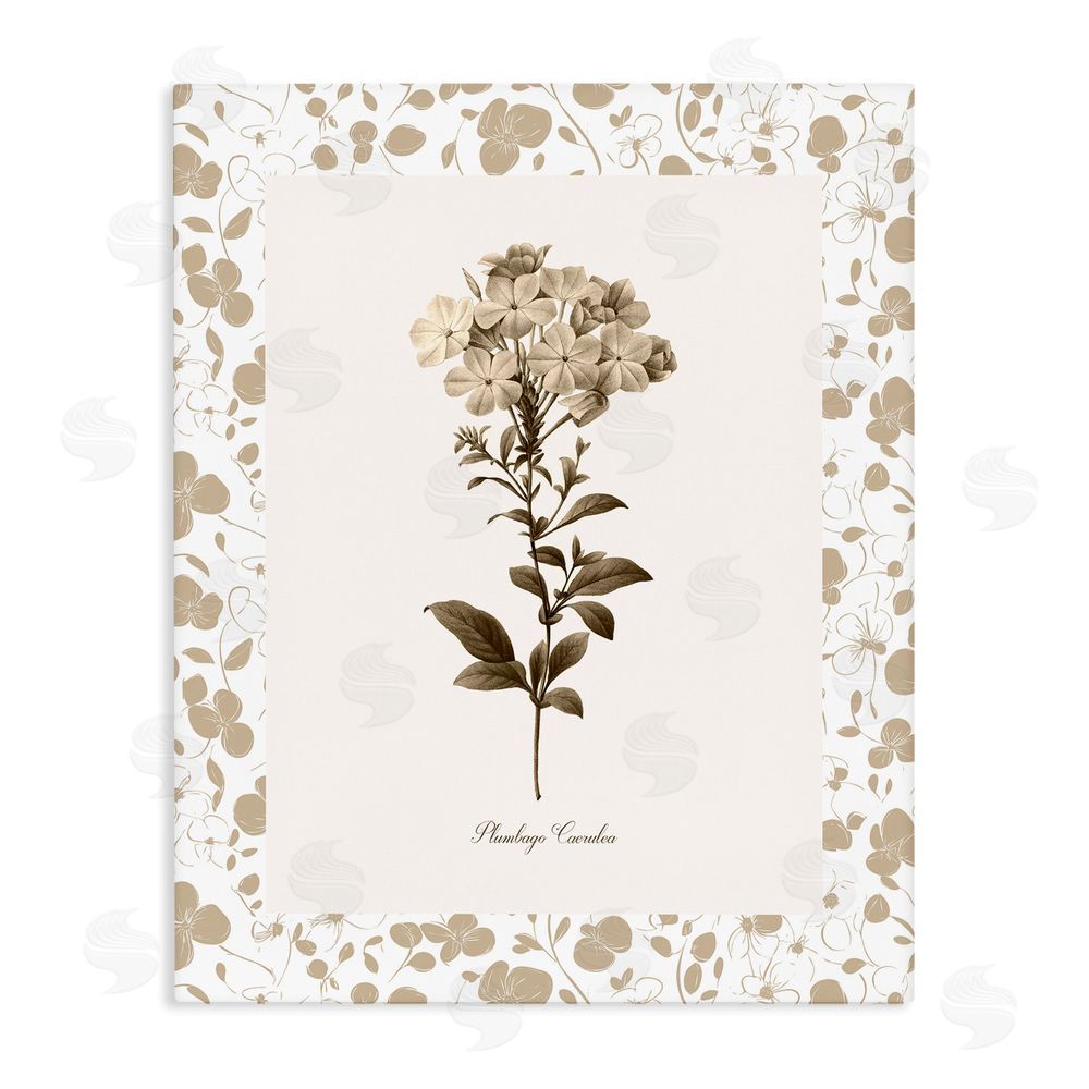 Kelly Donovan Neutral Imperial Botanical Stretched Canvas Wall Art Print