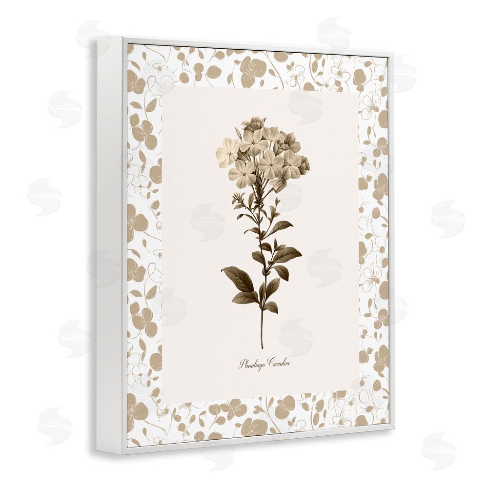 Kelly Donovan Neutral Imperial Botanical White Framed Giclee Wall Art Print