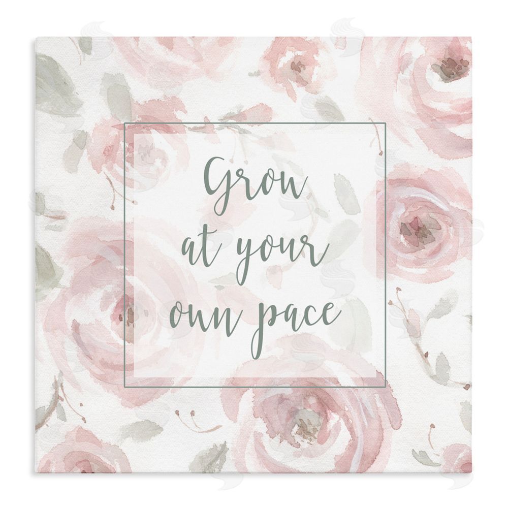 Carol Robinson Grow at Your Pace Florals Stretched Canvas Wall Art Print