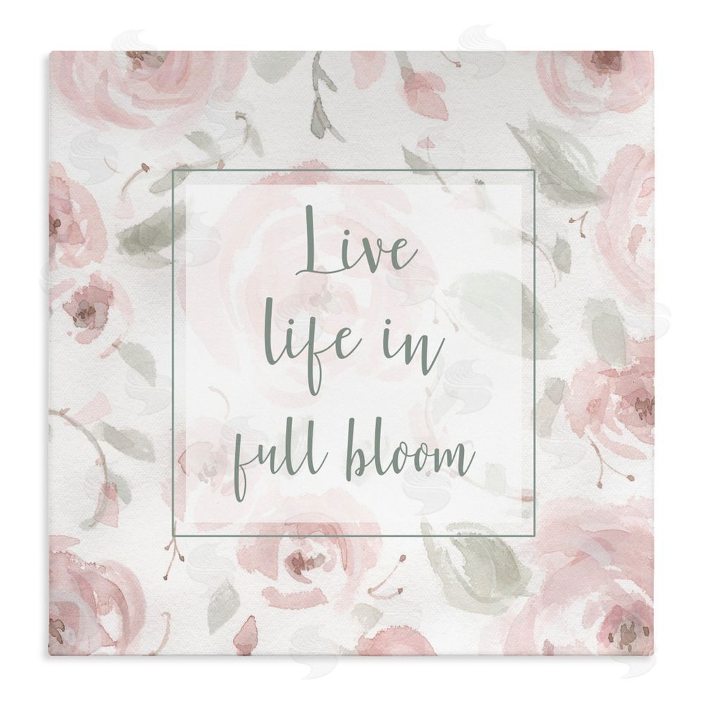 Carol Robinson Live Full Bloom Florals Stretched Canvas Wall Art Print