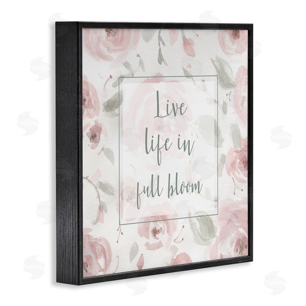 Carol Robinson Live Full Bloom Florals Black Framed Giclee Wall Art Print