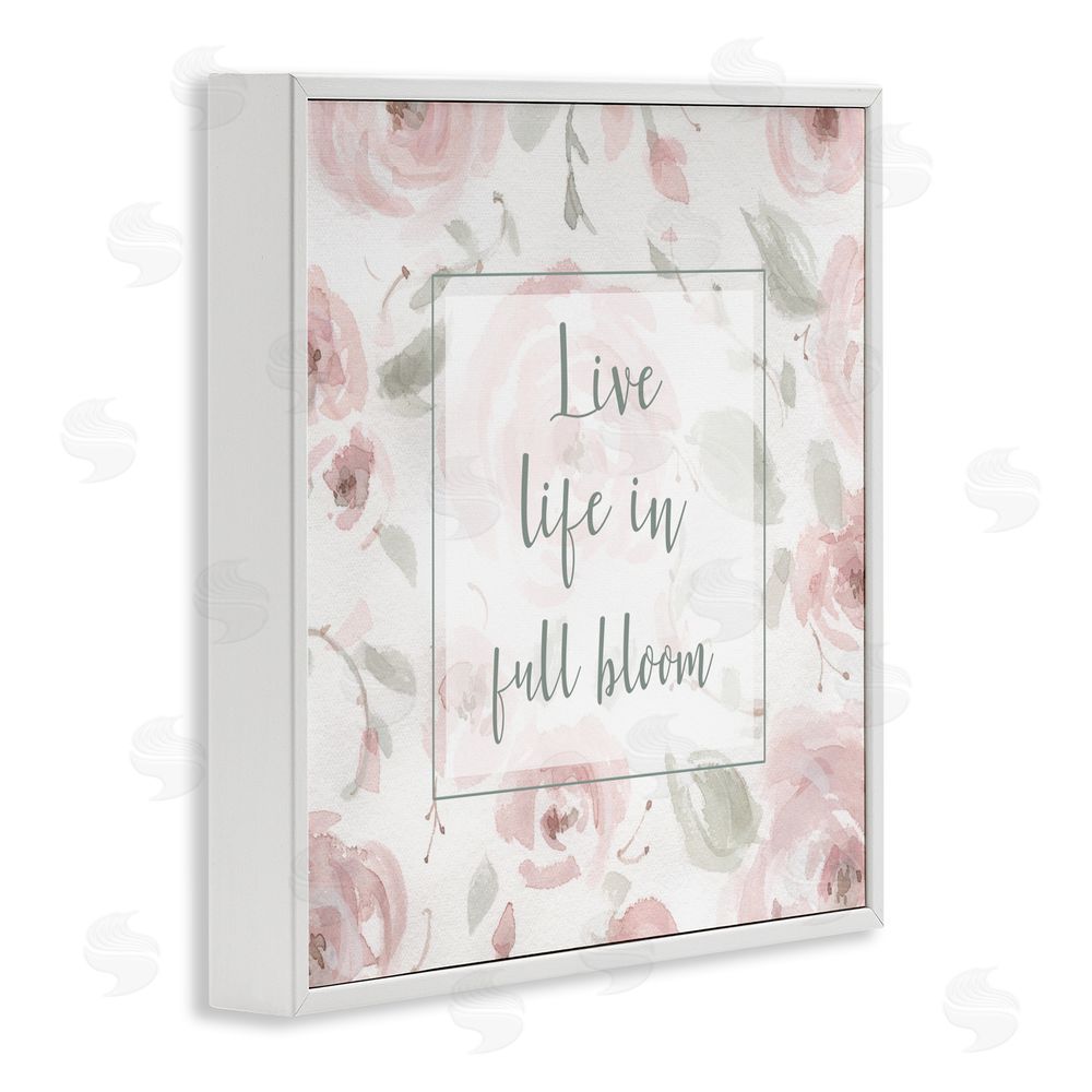 Carol Robinson Live Full Bloom Florals White Framed Giclee Wall Art Print