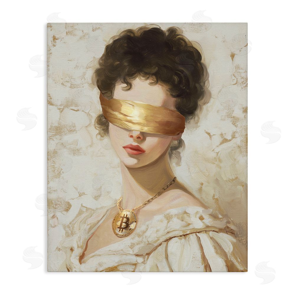 Svetlana Aleynikova Crypto Veil Portrait Stretched Canvas Wall Art