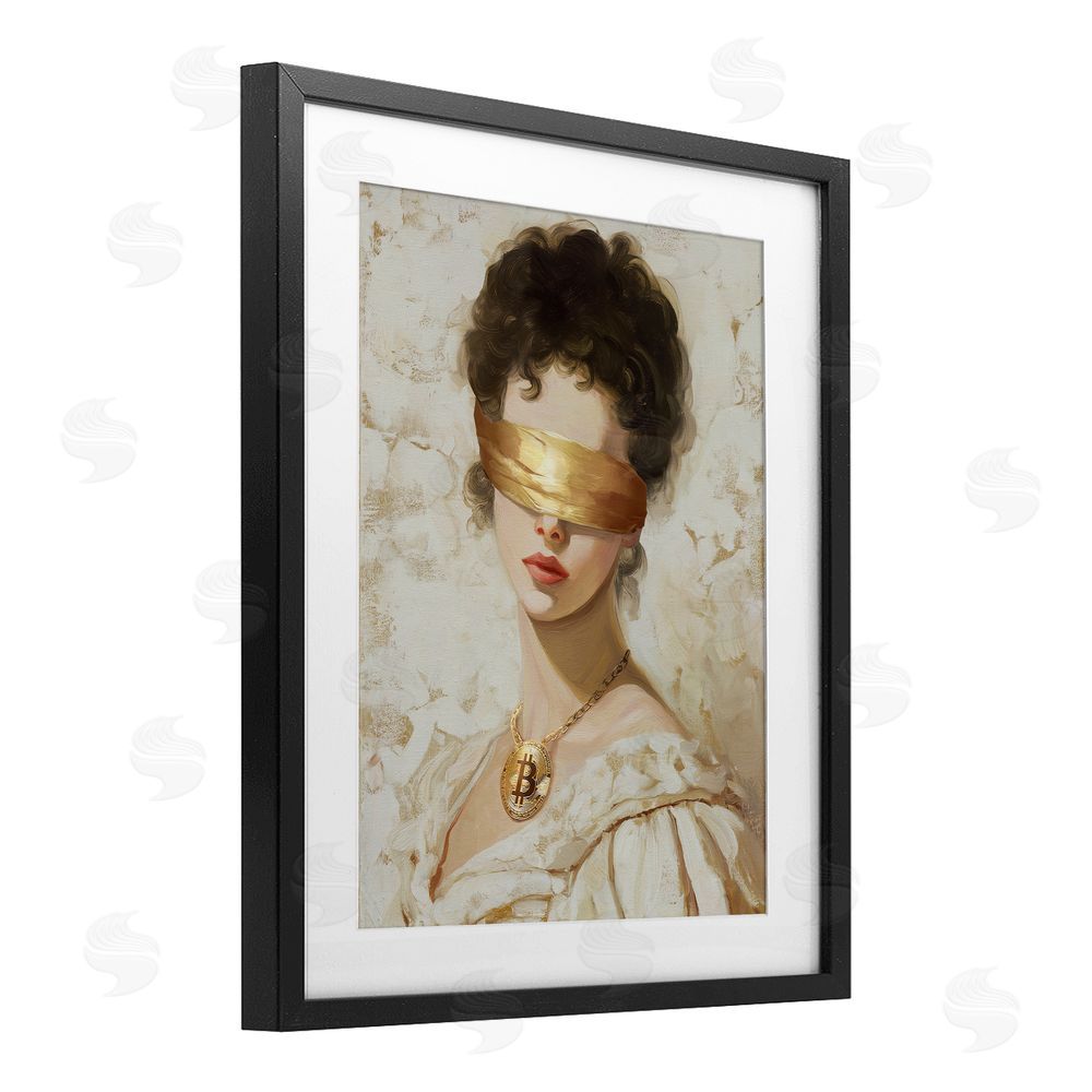 Svetlana Aleynikova Crypto Veil Portrait Black Framed Print Under Glass Wall Art