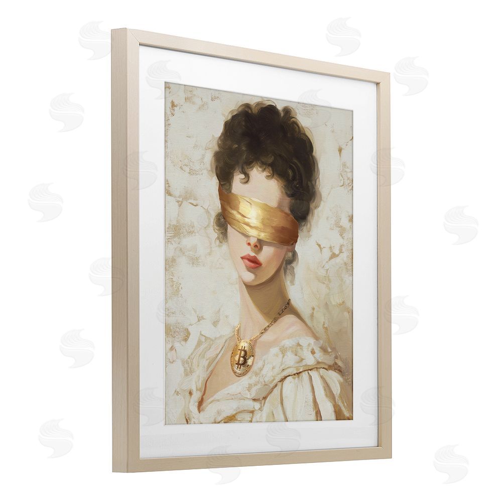 Svetlana Aleynikova Crypto Veil Portrait Birch Framed Print Under Glass Wall Art