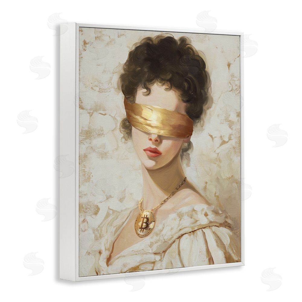 Svetlana Aleynikova Crypto Veil Portrait White Framed Giclee Wall Art Print