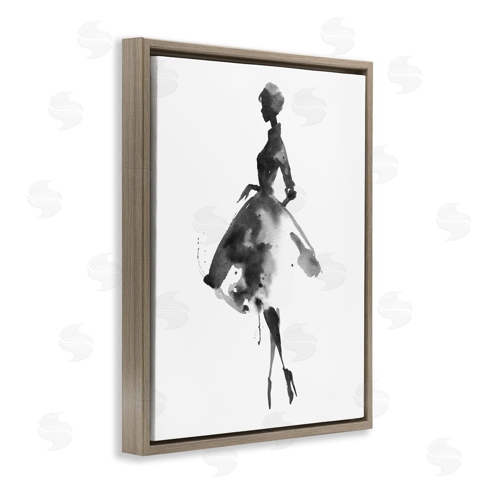 Svetlana Aleynikova Whispers Of Glamour Silhouette Brown Floating Frame Canvas Wall Art Print