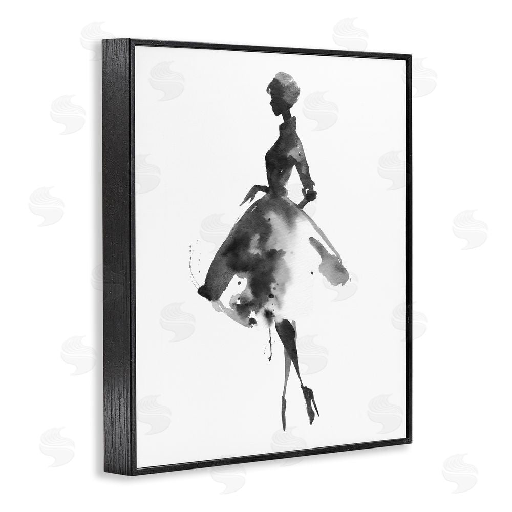 Svetlana Aleynikova Whispers Of Glamour Silhouette Black Framed Giclee Wall Art Print