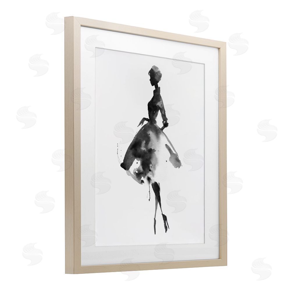 Svetlana Aleynikova Whispers Of Glamour Silhouette Birch Framed Print Under Glass with White Mat Wall Art