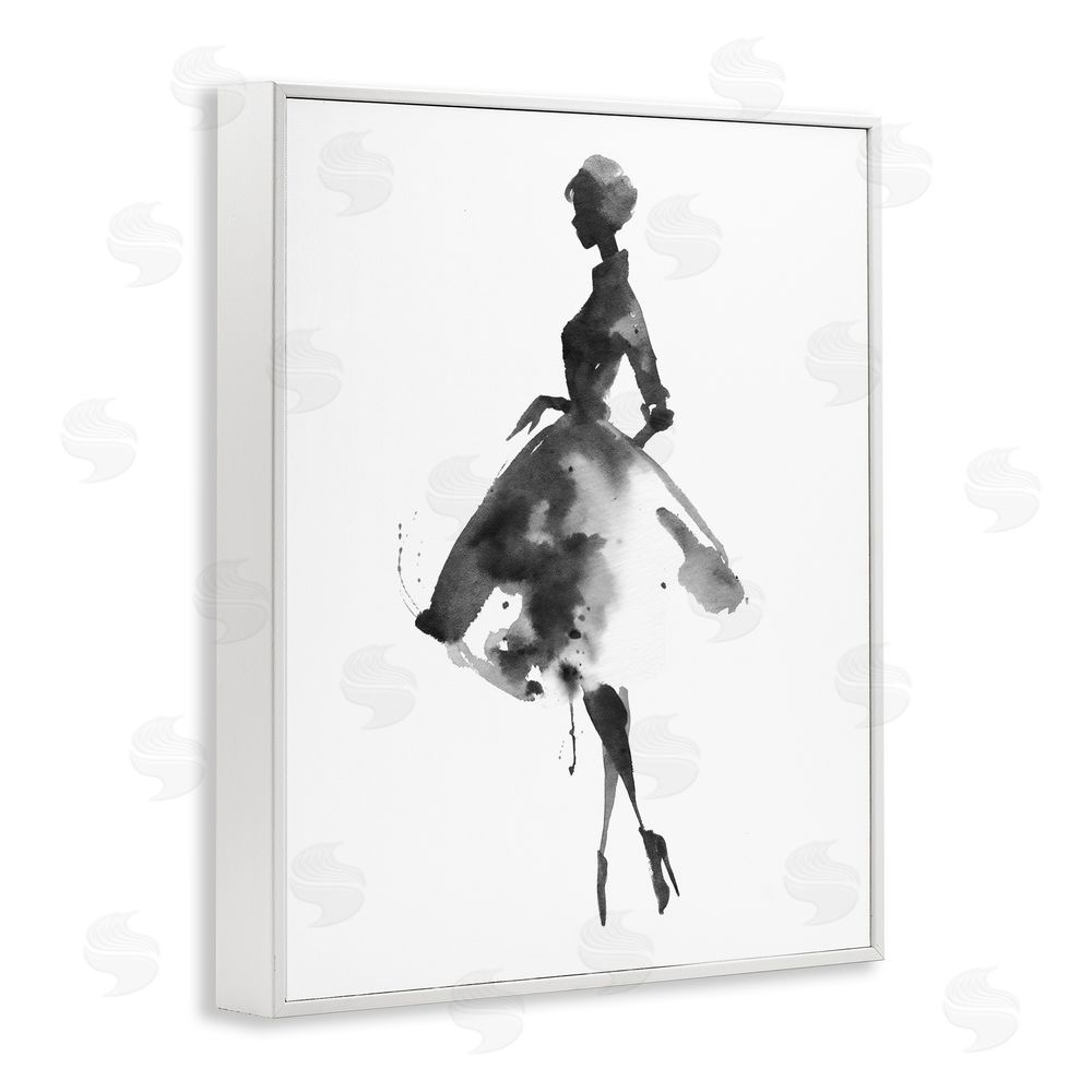 Svetlana Aleynikova Whispers Of Glamour Silhouette White Framed Giclee Wall Art Print
