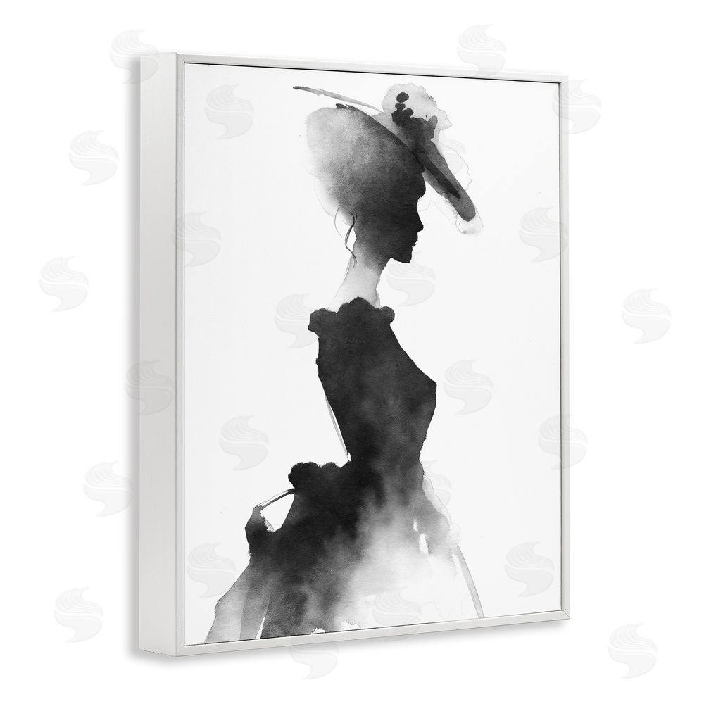 Svetlana Aleynikova Allure Of Fashion Silhouette White Framed Giclee Wall Art Print