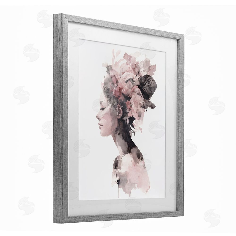 Svetlana Aleynikova Nature's Empress Silhouette Gray Framed Print Under Glass Wall Art