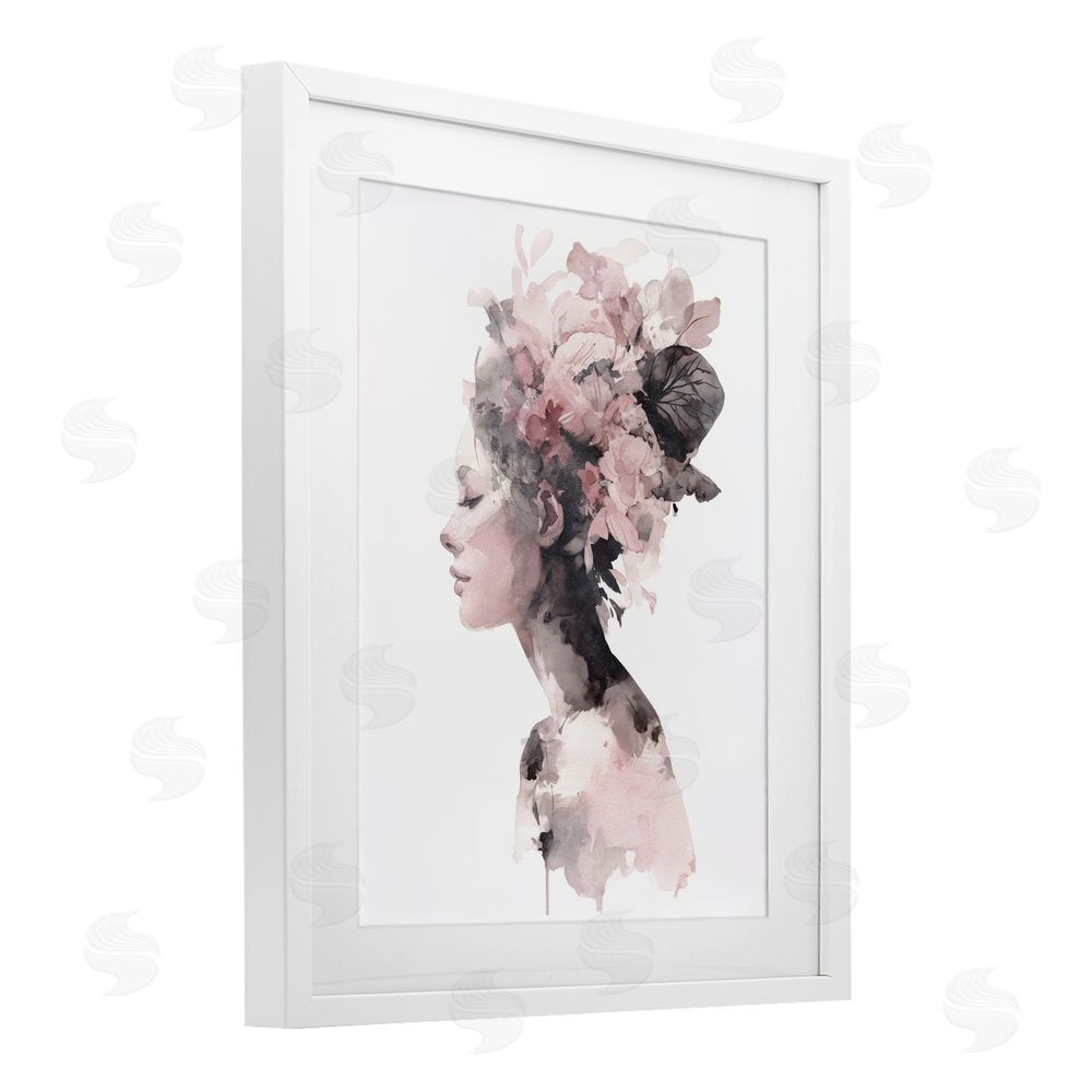 Svetlana Aleynikova Nature's Empress Silhouette White Framed Print Under Glass Wall Art