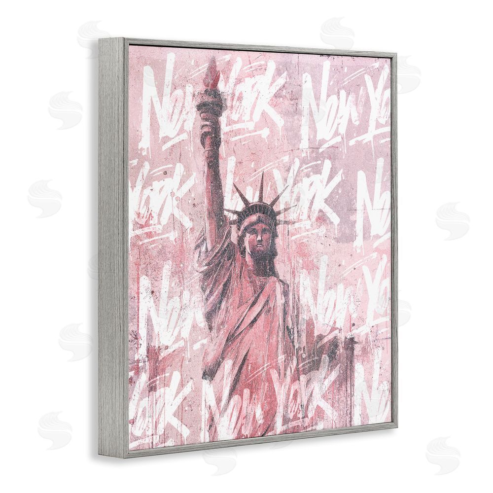 Svetlana Aleynikova Sparkle Of The City Statue Gray Framed Giclee Wall Art Print