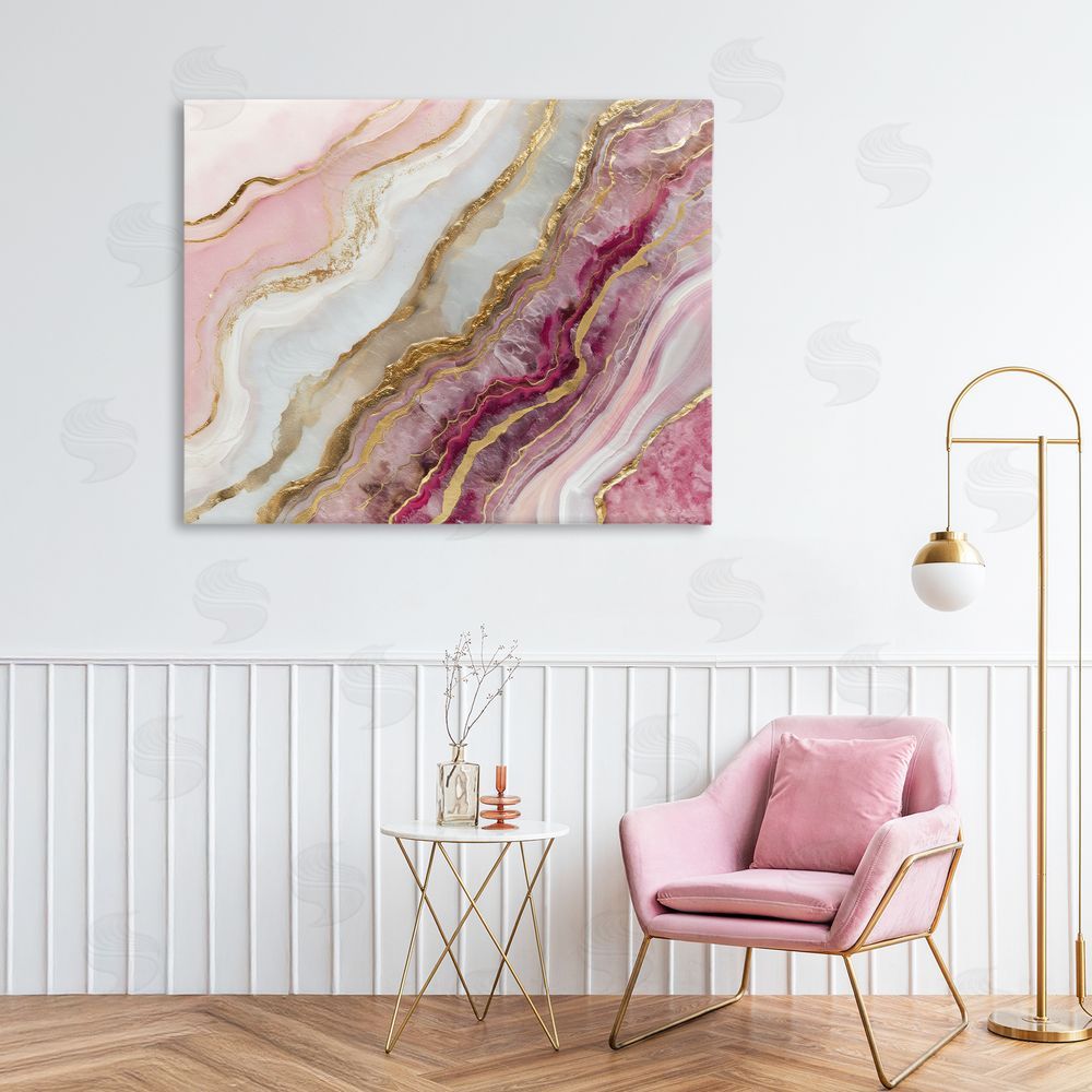Svetlana Aleynikova Frozen Petal Stone Canvas Wall Art Print in Room