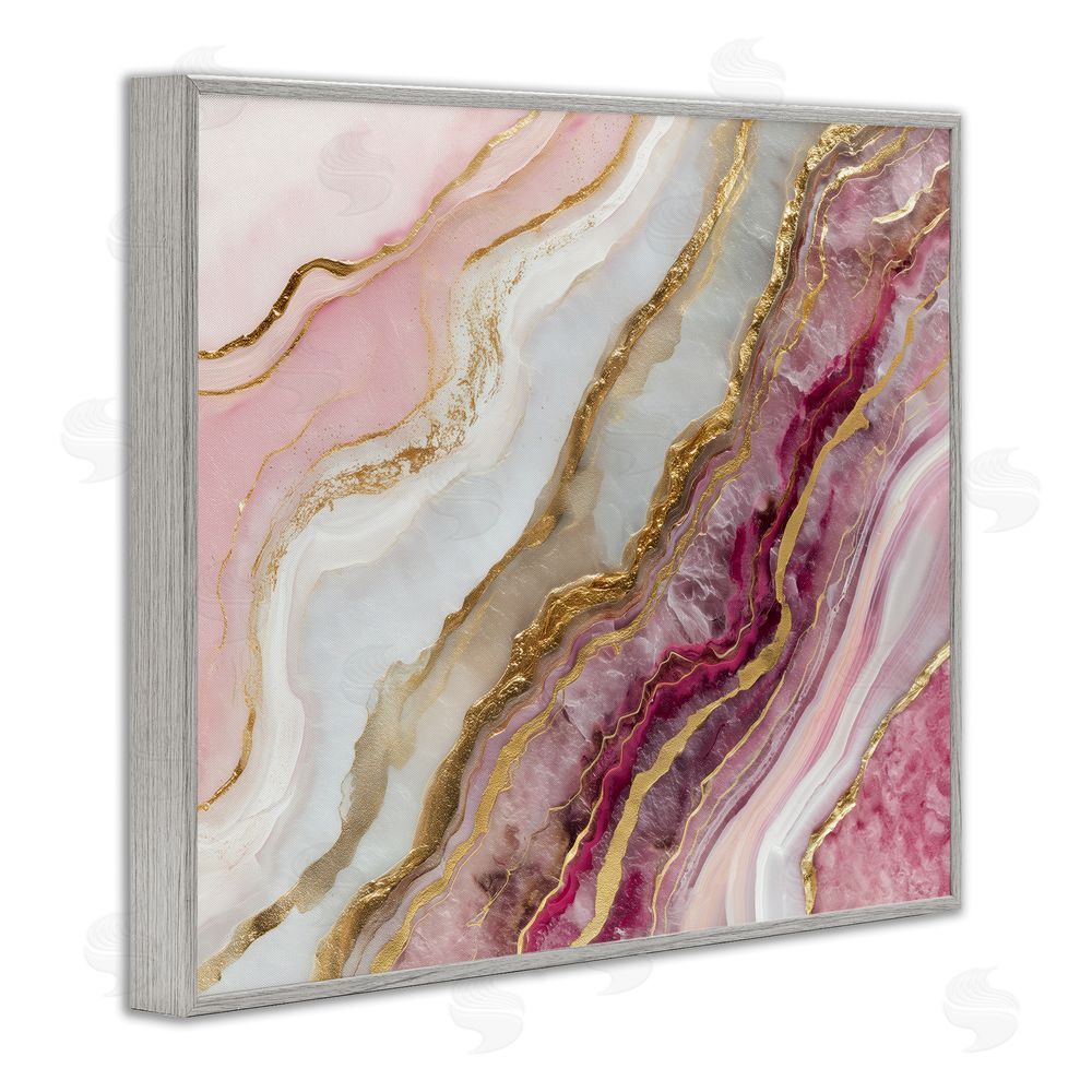 Svetlana Aleynikova Frozen Petal Stone Gray Framed Giclee Wall Art Print