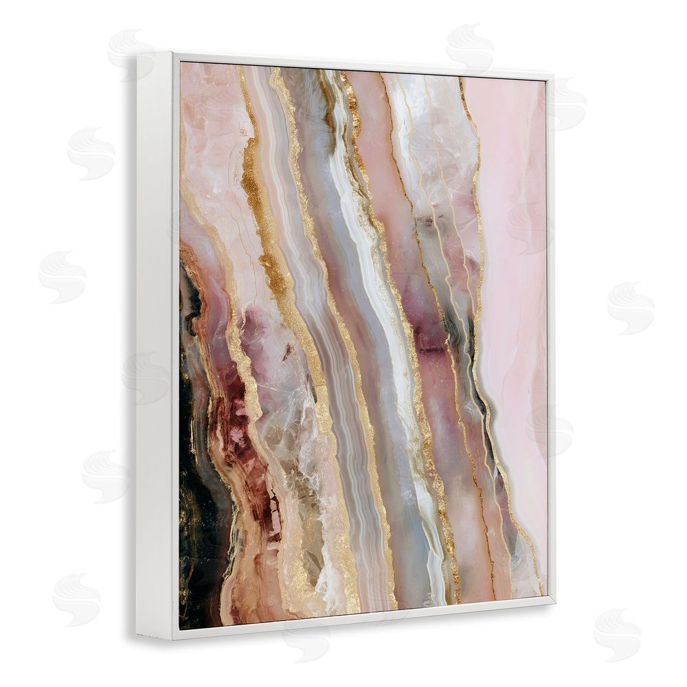 Svetlana Aleynikova Pastel Misty Gem Geode White Framed Giclee Wall Art Print
