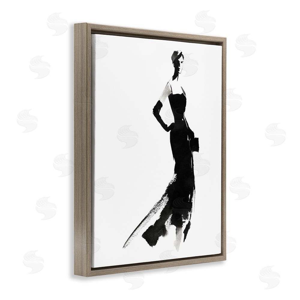 Svetlana Aleynikova Runway Reverie Fashion Model Brown Floating Frame Canvas Wall Art Print