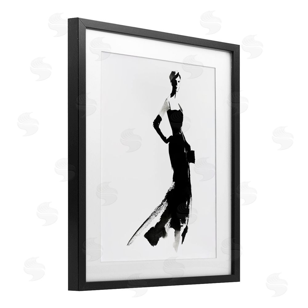 Svetlana Aleynikova Runway Reverie Fashion Model Black Framed Print Under Glass with White Mat Wall Art