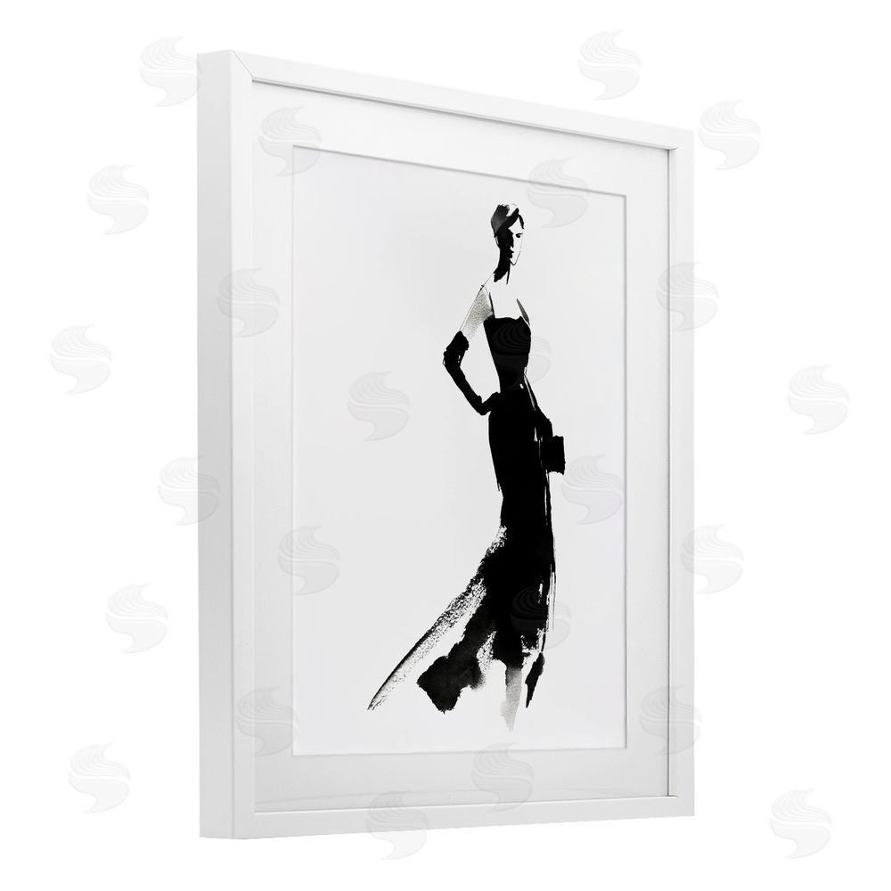 Svetlana Aleynikova Runway Reverie Fashion Model White Framed Print Under Glass with Mat Wall Art