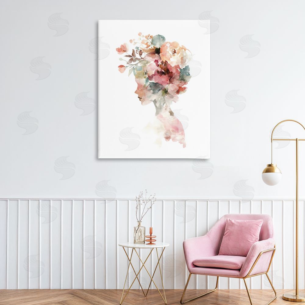 Svetlana Aleynikova Crowned in Nature Silhouette Stretched Canvas Wall Art in Room