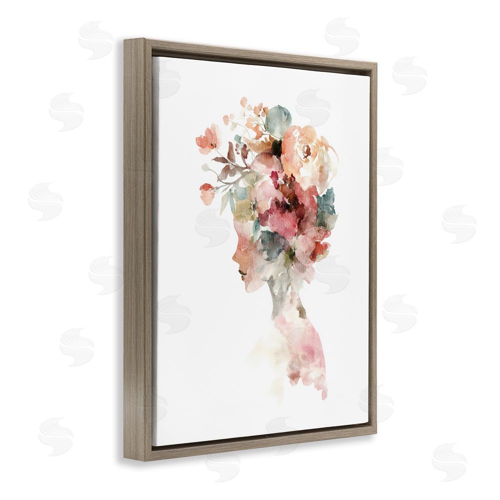 Svetlana Aleynikova Crowned in Nature Silhouette Brown Floating Frame Canvas Wall Art Print