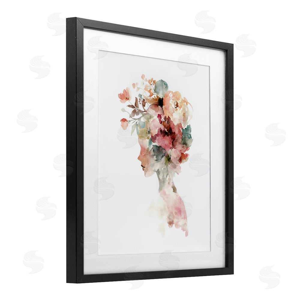 Svetlana Aleynikova Crowned in Nature Silhouette Black Framed Print Under Glass Wall Art
