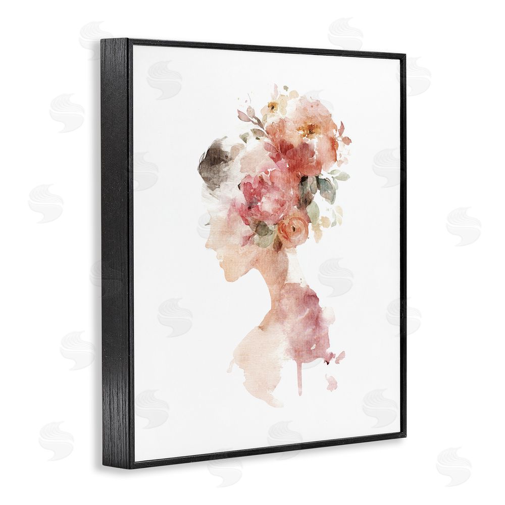 Svetlana Aleynikova Flowing With Petals Portrait Black Framed Giclee Wall Art Print