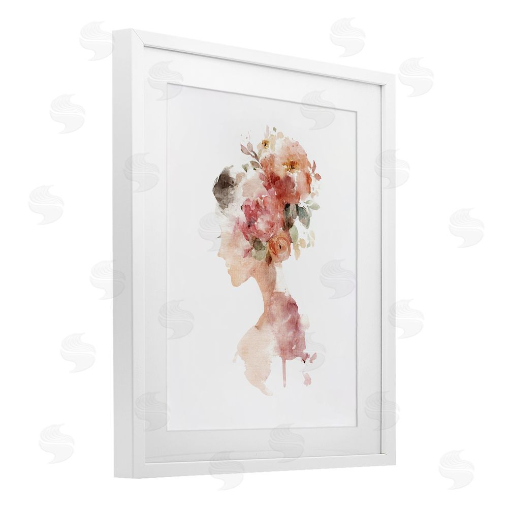 Svetlana Aleynikova Flowing With Petals Portrait White Framed Print Under Glass Wall Art