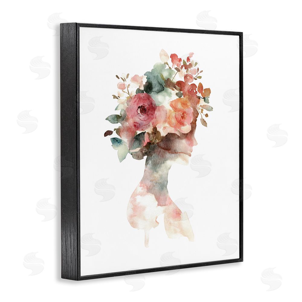 Svetlana Aleynikova Floral Dreamscape Silhouette Black Framed Giclee Wall Art Print