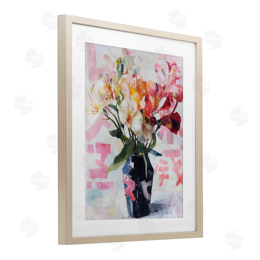 Svetlana Aleynikova Zen Blooms Bouquet Birch Framed Print Under Glass Wall Art