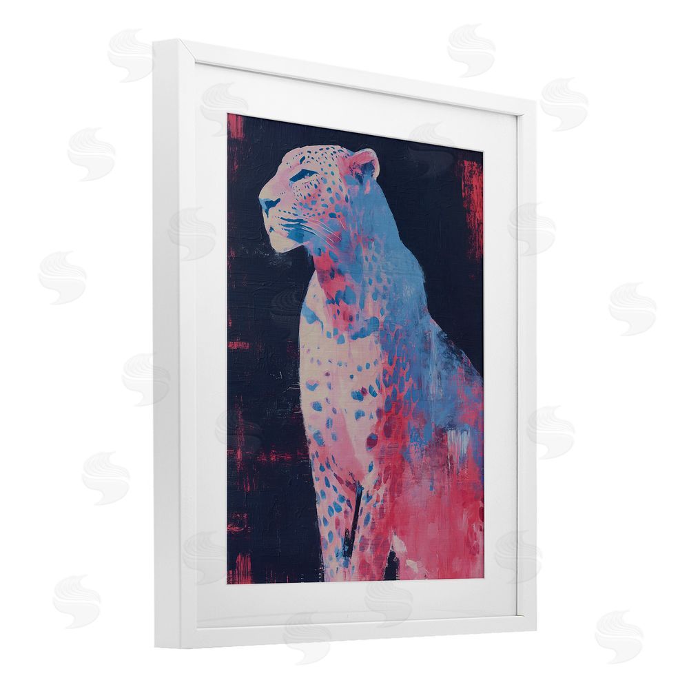 Svetlana Aleynikova Predator Pride Leopard White Framed Print Under Glass Wall Art