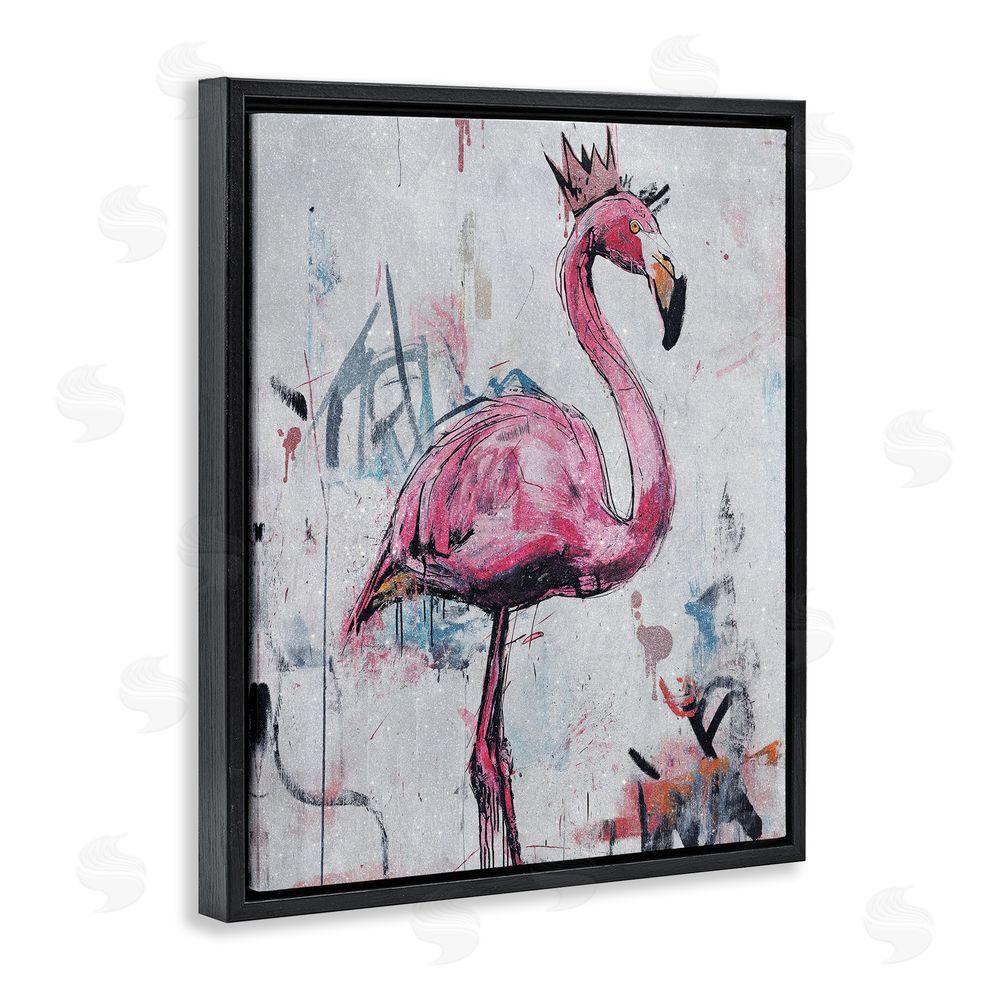 Svetlana Aleynikova Urban Feather Glow Black Floating Frame Canvas Wall Art Print