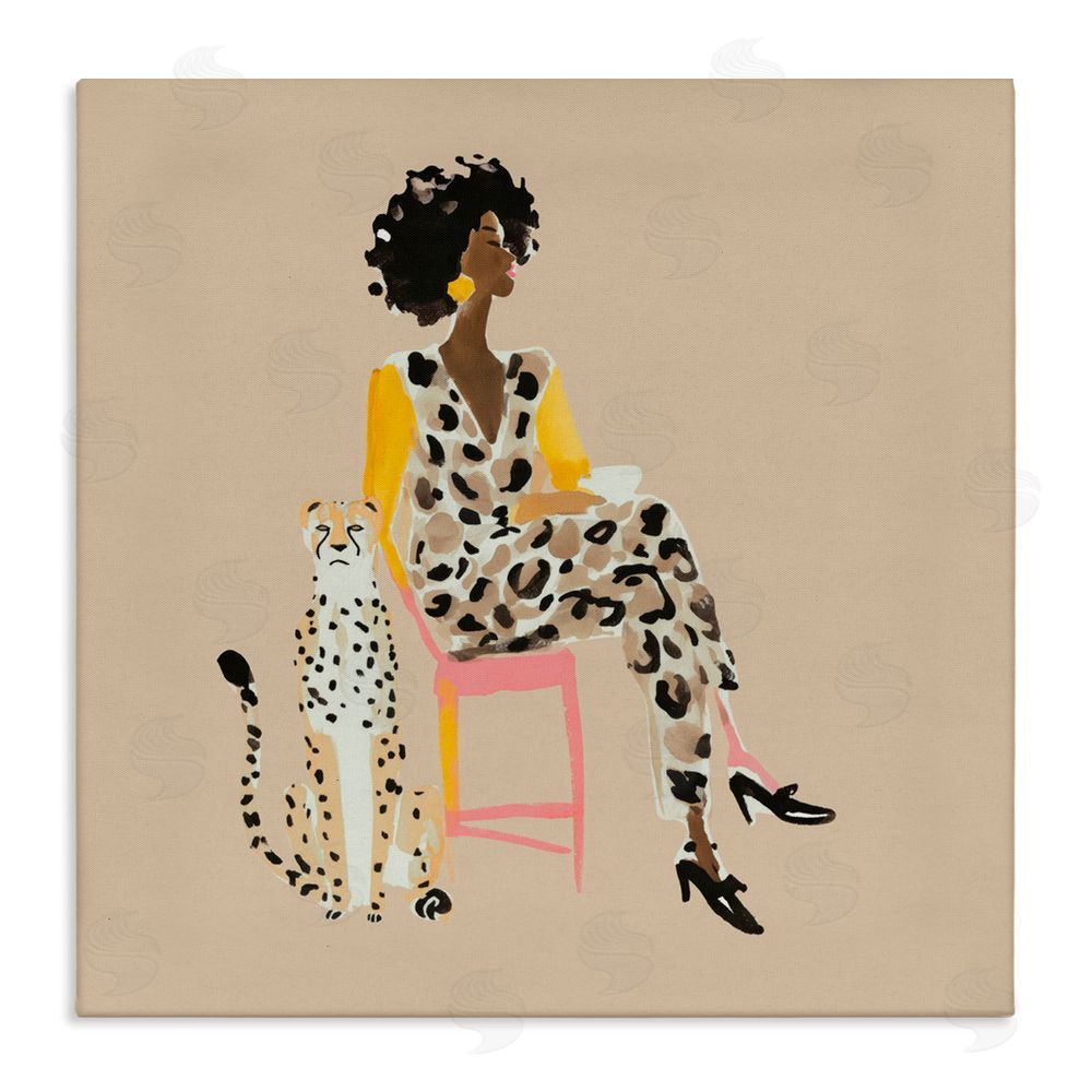 Svetlana Aleynikova Savage Chic Glam with Leopard Canvas Wall Art Print