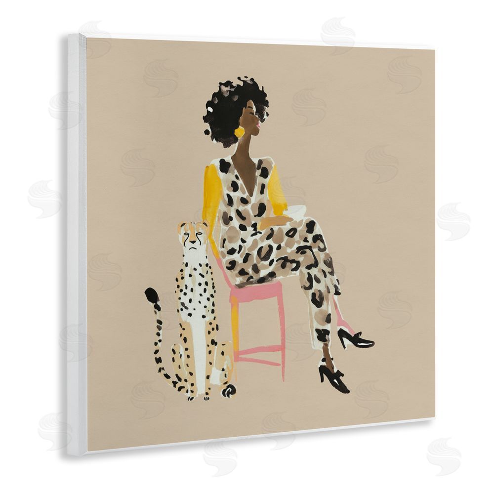 Svetlana Aleynikova Savage Chic Glam with Leopard Wall Plaque Art Print