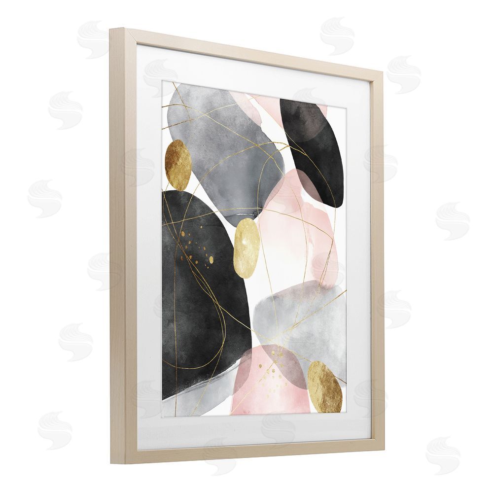 Svetlana Aleynikova Gilded Echoes Shapes Birch Framed Print Under Glass Wall Art