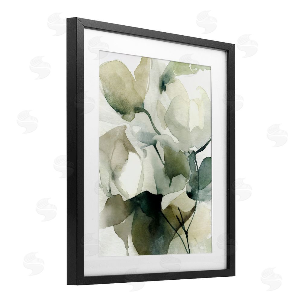 Svetlana Aleynikova Flowing Floral Branches Black Framed Print Under Glass Wall Art